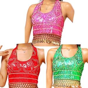 Vibrant‎ Green Halter Crop Top